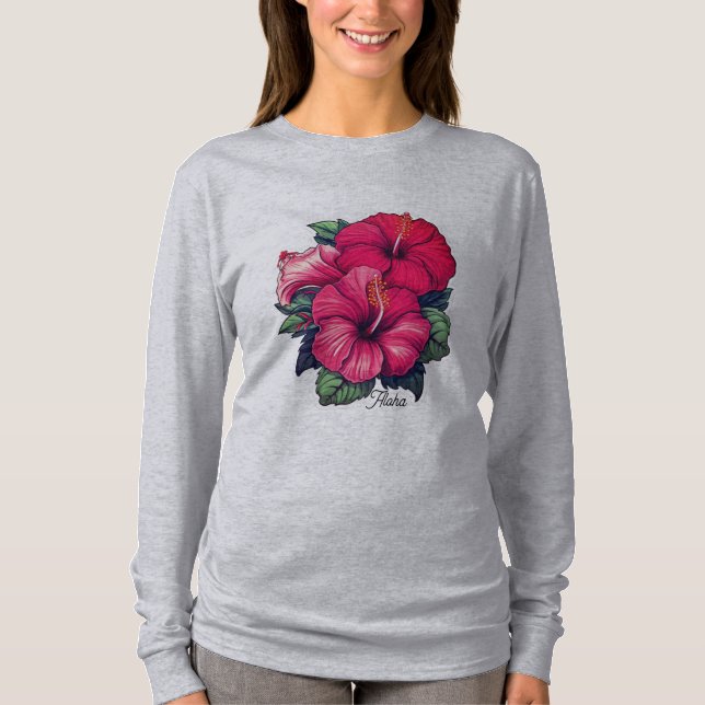Camiseta Básica Feminina de Manga Longa (Frente)