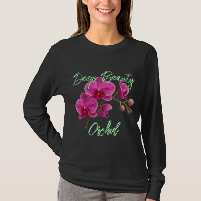 Camiseta básica feminina de manga longa (Frente)