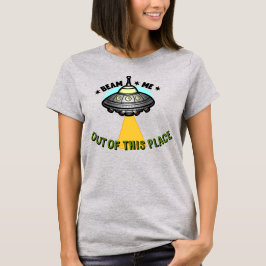 Camiseta Básica Feminina de Raio de Nave Alienígen