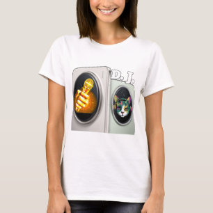 Camiseta básica feminina - Design digital colorida