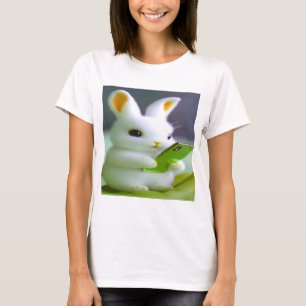Camiseta básica feminina - Design digital colorida