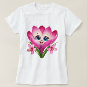 Camiseta Básica Feminina Flor Fofa