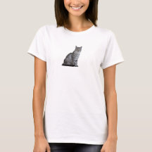 Camiseta Básica Feminina - Gato
