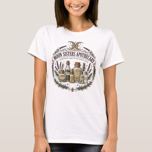 Camiseta Básica Feminina Irmãs da Lua da Magia Prá (Frente)