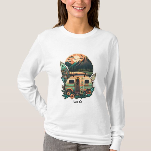 Camiseta Básica Feminina Manga Longa (Frente)