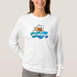 Camiseta Básica Feminina Manga Longa com Marca D'Á