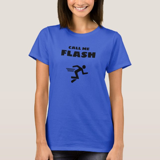 Camiseta Básica Feminina | Me Chame de Flash (Frente)