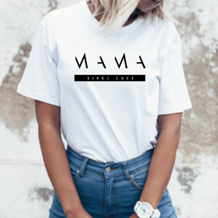 Camiseta Básica Feminina Minimal & Chic Mama Escri