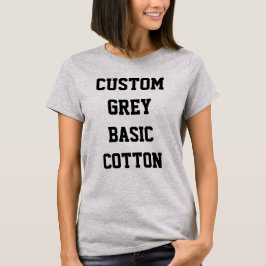 Camiseta Básica Feminina Personalizada CINZA