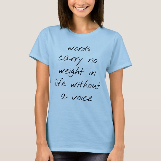 Camiseta Básica Feminina Sem Voz (Frente)
