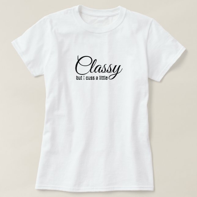 Camiseta básica feminina sofisticada, mas com um p (Frente do Design)