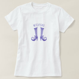 Camiseta Básica Feminina Witch Please Halloween