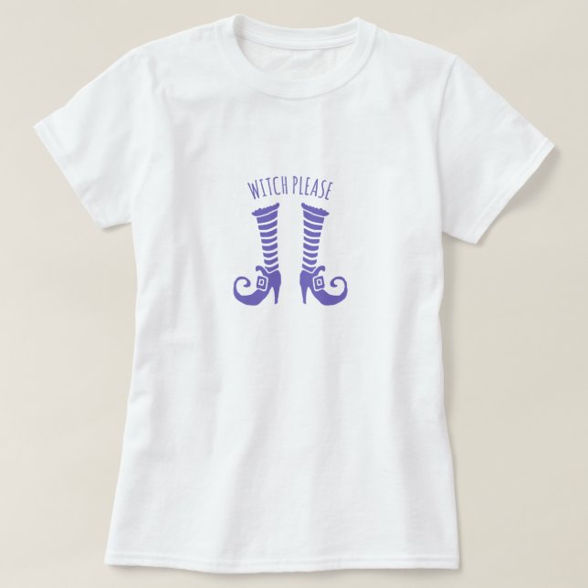 Camiseta Básica Feminina Witch Please Halloween (Frente do Design)
