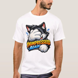 Camiseta Básica Gato Sem Impressão Engraçada - Mal