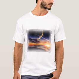 Camiseta Básica Horizonte do Planeta Cósmico