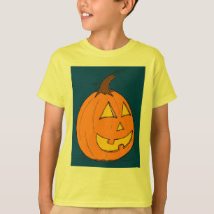 Camiseta Básica Infantil Jack o' Lantern Azul