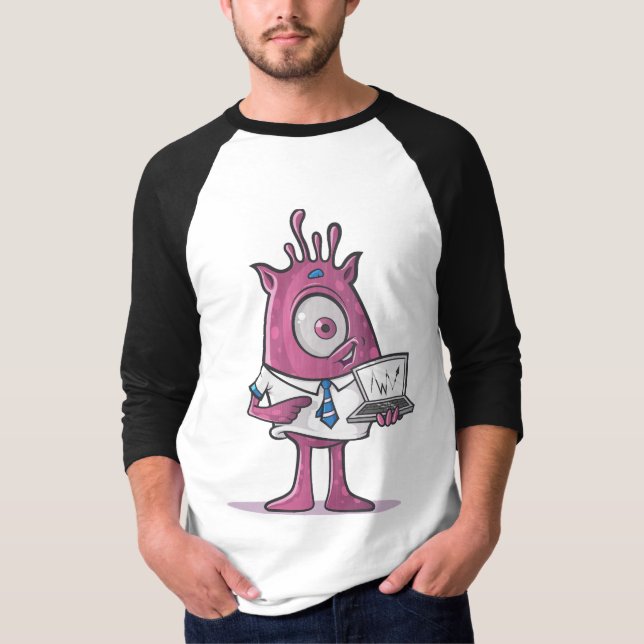 Camiseta Básica, Mangas Raglan 3/4 (Frente)