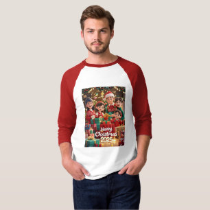 Camiseta Básica, Mangas Raglan 3/4