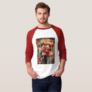 Camiseta Básica, Mangas Raglan 3/4