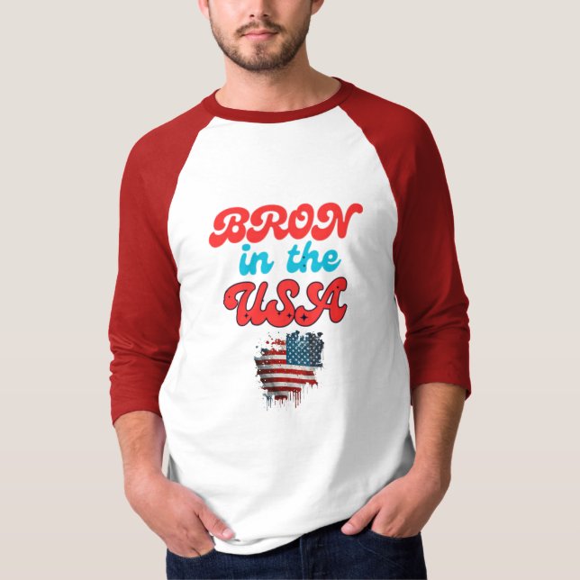 Camiseta Básica, Mangas Raglan 3/4 (Frente)