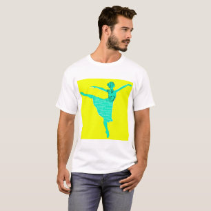 Camiseta Básica Masculina Ano Novo Feliz Ballet, B