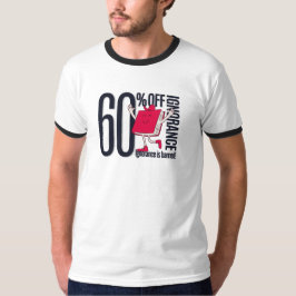 Camiseta Básica Masculina Anti-Ignorância Branca c