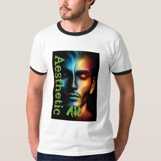 Camiseta Básica Masculina com Decote em Anel  (Frente)