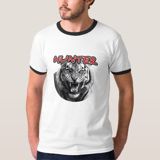 Camiseta Básica Masculina com Gola de Campainha  (Frente)