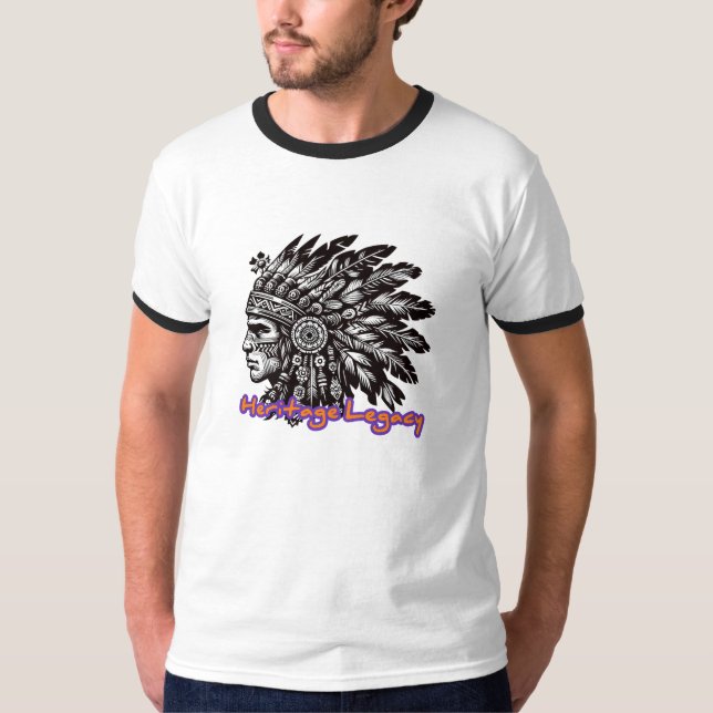 Camiseta Básica Masculina com Gola de Ringer (Frente)