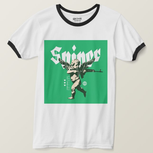 Camiseta Básica Masculina com Ribana (Frente do Design)