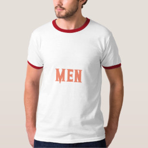 Camiseta Básica Masculina Cor Salmão com Texto Per