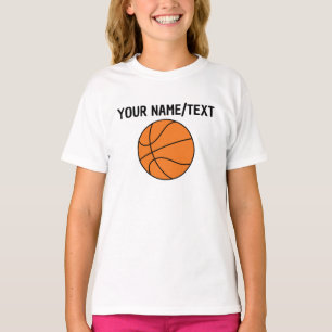 Camiseta Básica Masculina de Basquete com Texto Pe