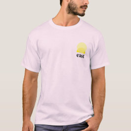 Camiseta básica masculina de rosa pálido
