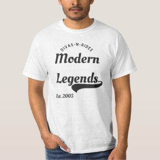 Camiseta básica masculina Divas-N-Rides Modern Leg