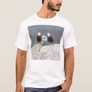 Camiseta Básica Masculina e Águia Engraçada