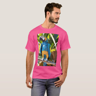 Camiseta Básica Masculina Escura Arara Azul