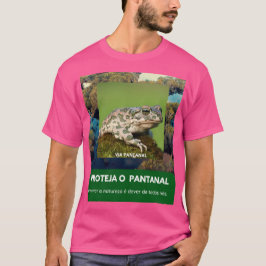Camiseta Básica Masculina Escura Via Pantanal Sapo