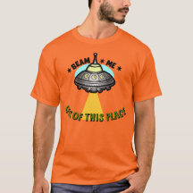 Camiseta Básica Masculina Feixe de Nave Alienígena