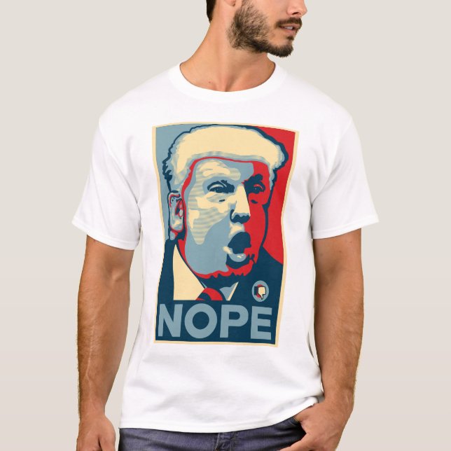 Camiseta básica - NOPE - Branco (Frente)