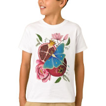 Camiseta básica para crianças de Pomegranato e Lun