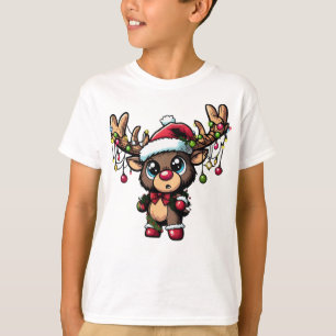 Camiseta Básica para Crianças de Reinado de Natal