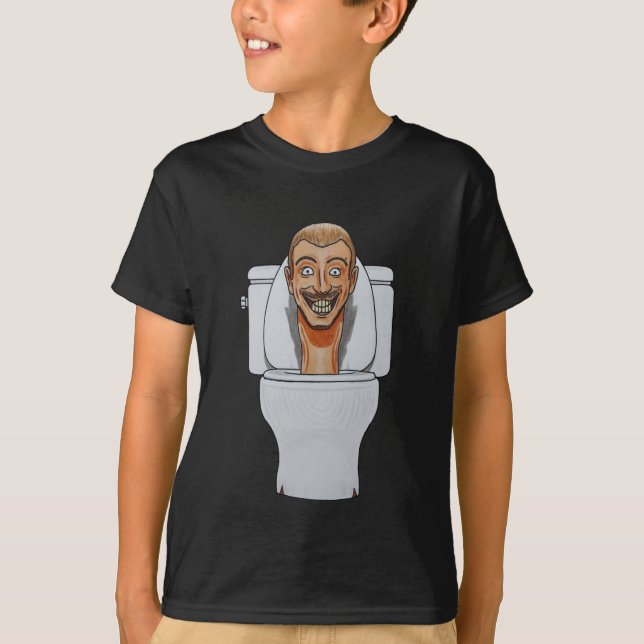 Camiseta básica para niños skibidi toliet (Frente)