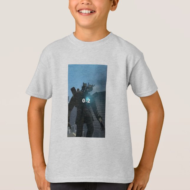 Camiseta básica para niños skibidi toliet (Frente)