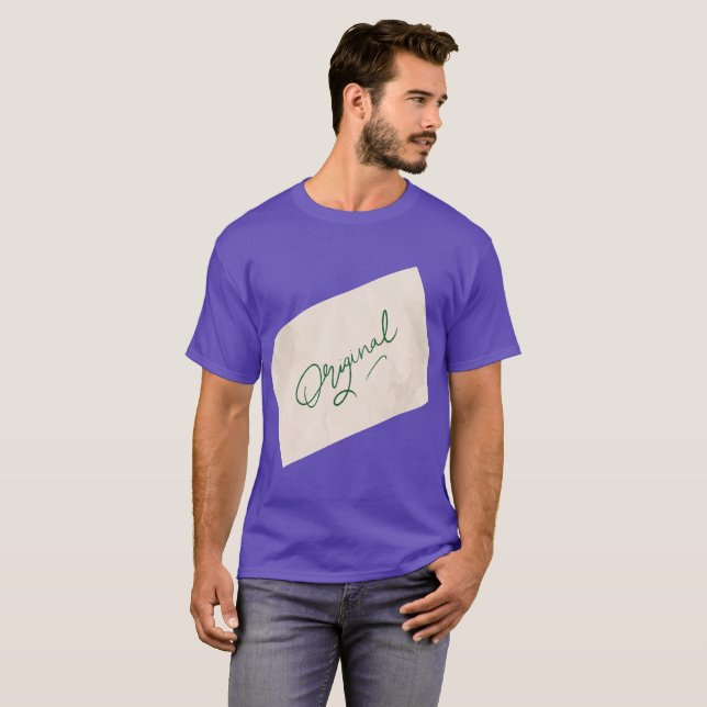 Camiseta Básica Roxa Masculina Original 1 (Frente Completa)