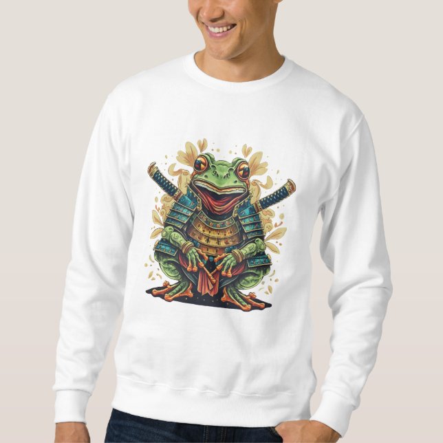 Camiseta Básica Samurai Frog Warrior (Frente)