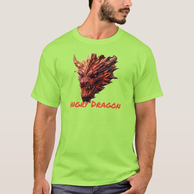 Camiseta básica verde para o homem (Frente)