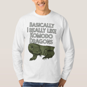 Camiseta Basicamente Eu Gosto Muito De Dragões Komodo Engr