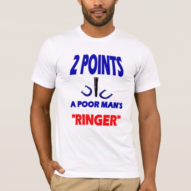 Camiseta Básico Americano Ferradura Mãos Ringer Tee (Frente)