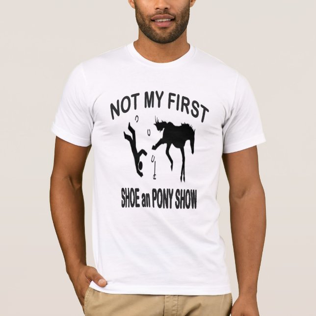 Camiseta Básico americano HorseShoes Blk Calçado e Pony (Frente)
