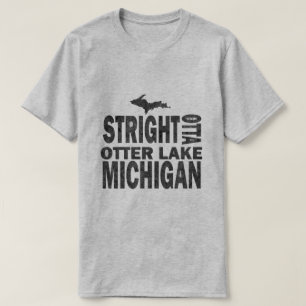 Camiseta Básico cinzento engraçado do Lago Michigan da